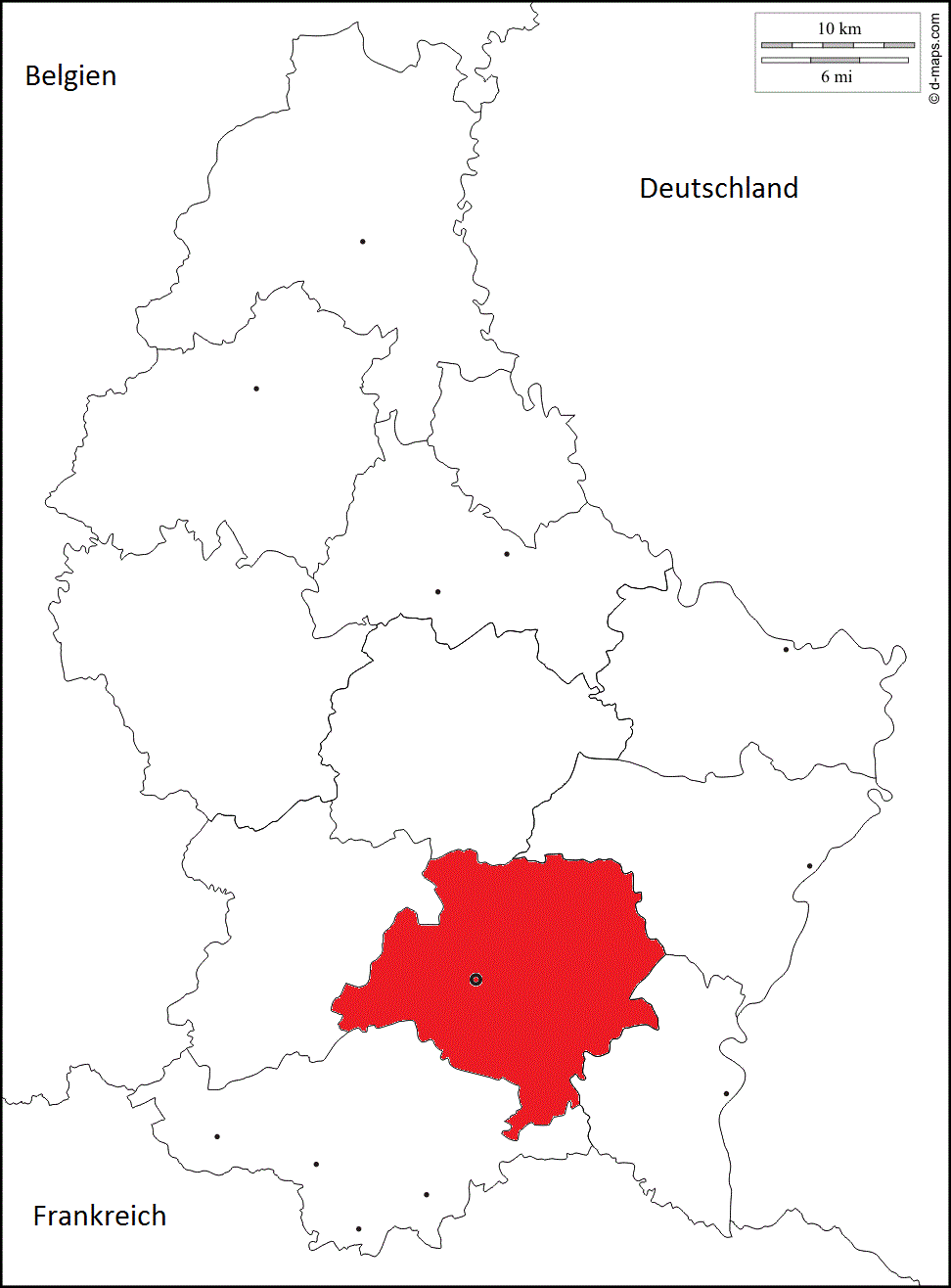 Abbildung 4: Kanton Luxemburg (2007-2016 d-maps.com)
